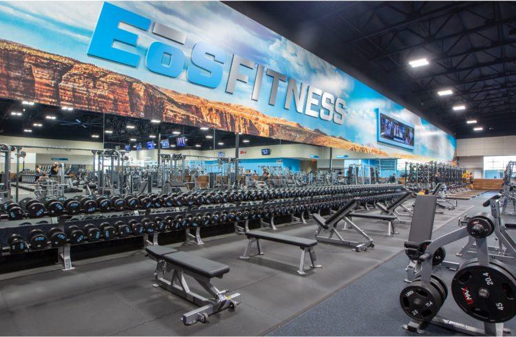 interior shot of a modern EōS Fitness gym