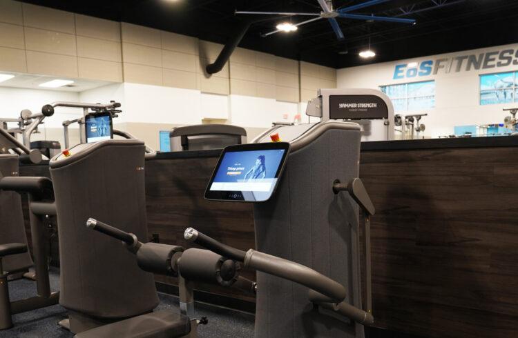 EGYM Smart Strength Equipment lined up in a gym