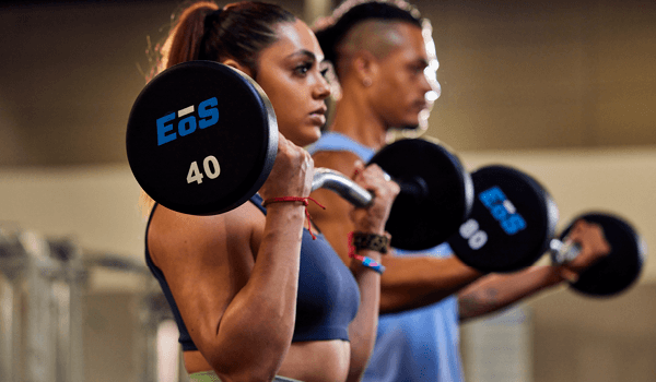 eos gym members doing curls