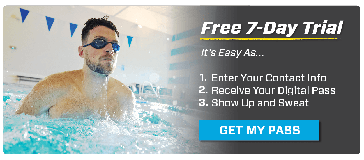 eos gym member training in pool