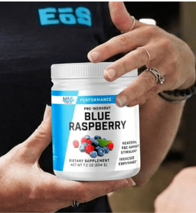 eos employee holding ng2 pre-workout