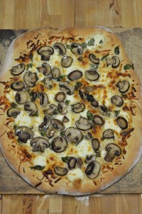 Spinach Mushroom Pizza