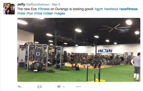 EOS Fitness Member Reviews on Social Media