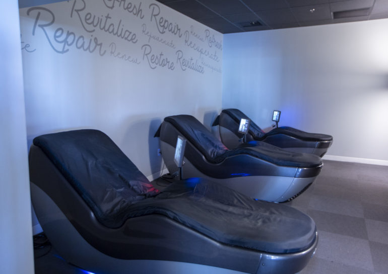 EoS Fitness Recovery Room with Massage Beds