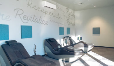 EoS Fitness Recovery Room with Massage Beds