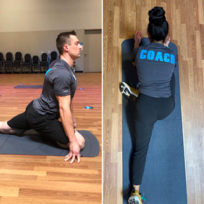Personal Trainer Cool Down Pigeon Pose Stretch