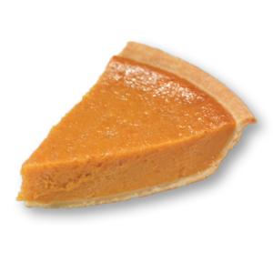 one slice of pumpkin pie