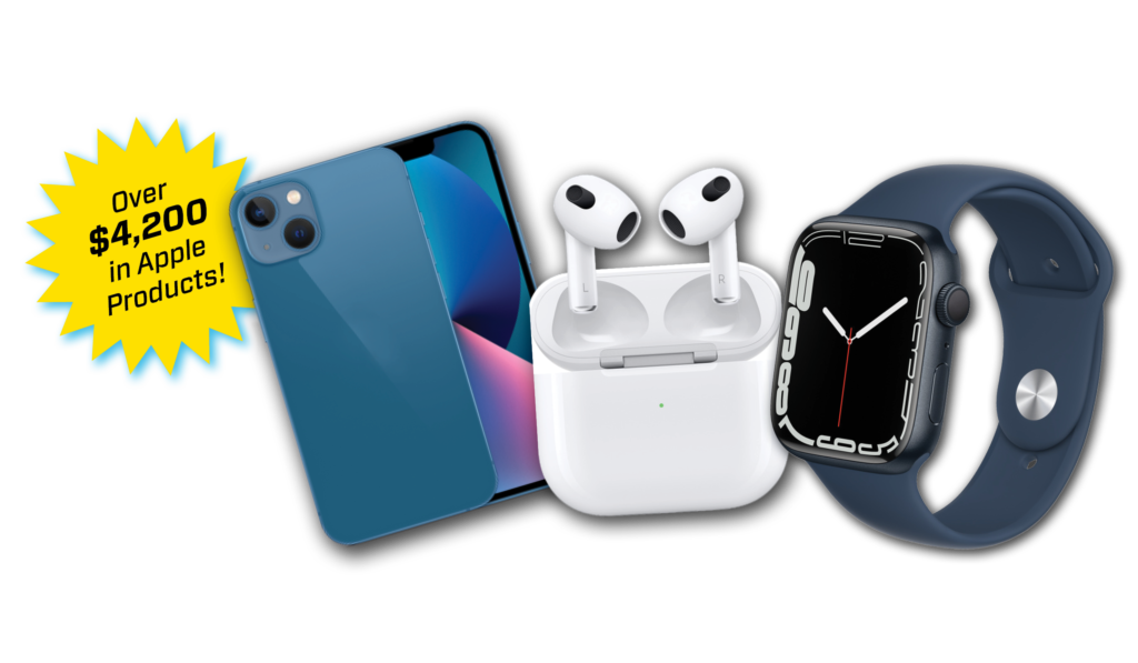 Over $4,200 in Apple products - Phone, earbuds and watch