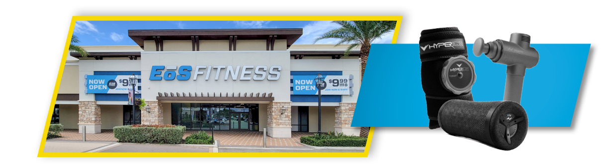 EoS Fitness exterior picture and Hyperice equipment