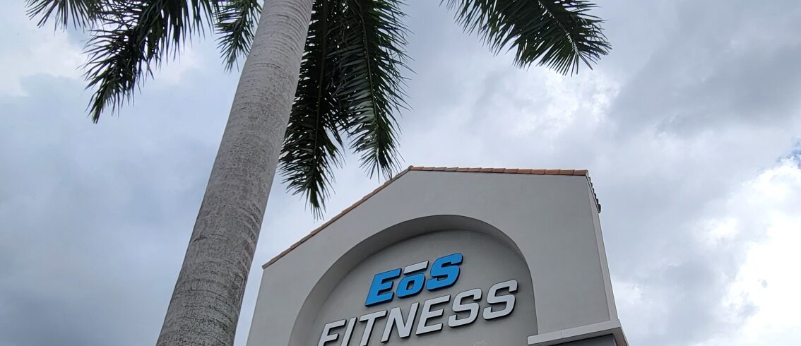The exterior of new EoS gym in Kendall, FL